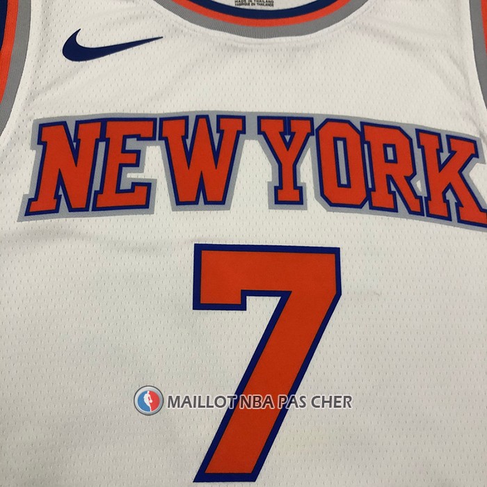 Maillot New York Knicks Carmelo Anthony NO 7 Association Blanc